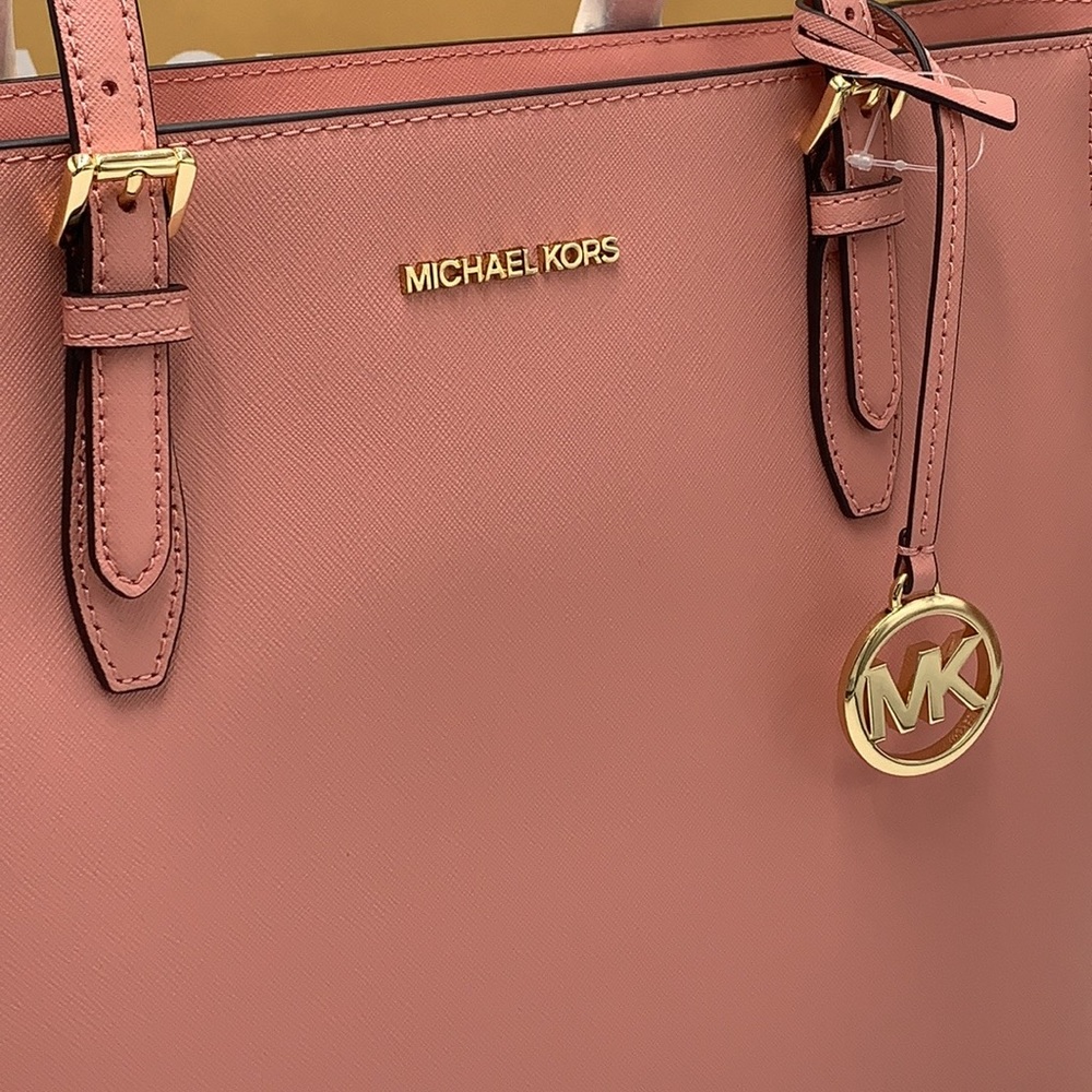 MICHAEL KORS GILLY LARGE DRAWSTRING TRAVEL TOTE PRIMROSE COLOR - Picture 14 of 15